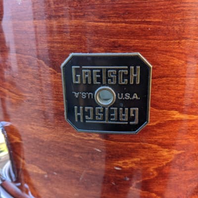 Gretsch Made In USA Dark Brown Lacquer Finish 9 x 13" Tom - Looks Really Good - Sounds Great! image 2