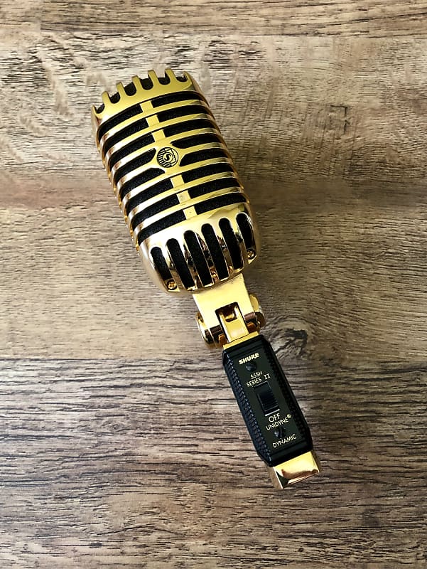 SHURE 55SH SERIES II 2 GOLD Plated !!! Dynamic Supercardioid Rare Microphone