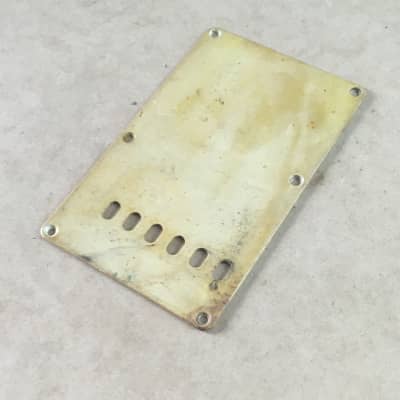 Vintage Fender Electric Guitar Strat Back Plate Tremolo Cover Heavy Aged Relic image 4