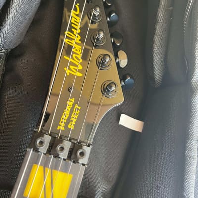 Washburn Michael Sweet Signature V Parallaxe 6 String Electric Guitar - Black / Yellow image 3