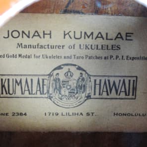 1920s Kumalae Vintage Soprano Style 1 Ukulele Solid Koa Gold Award w/osc image 13