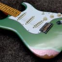 Fender Custom Shop LTD Relic '64 Stratocaster - Aged Sage Green Metallic Over Champagne Sparkle