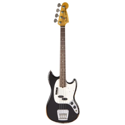 Fender Justin Meldal-Johnsen Road Worn Mustang Bass - Black image 2