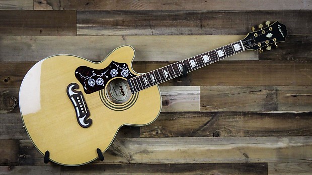 Epiphone EJ SCE Acoustic Electric Natural   Left Hand