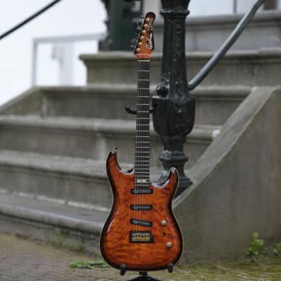 Godin Artisan ST Signature - Cognac Guilted Maple | Reverb