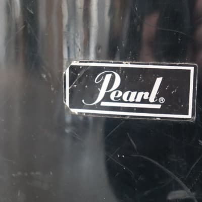 Pearl 3pc Drum Kit Set 22/16/12" Black Vintage 1980's image 9