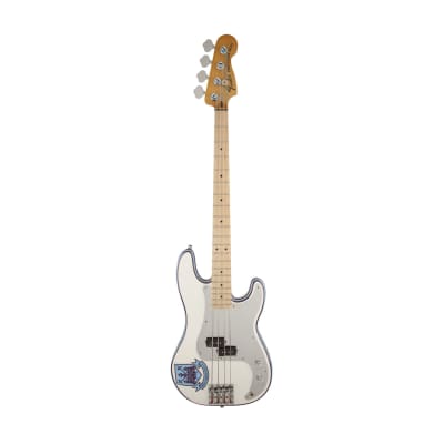 [PREORDER] Fender Steve Harris Signature Precision Bass Guitar, Maple FB, Olympic White w/Stripe for sale