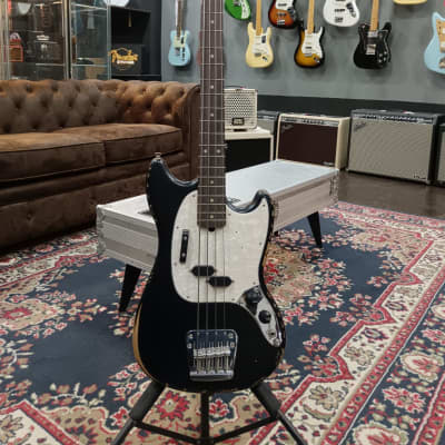 FENDER JMJ ROAD WORN MUSTANG BASS BLACK | Reverb