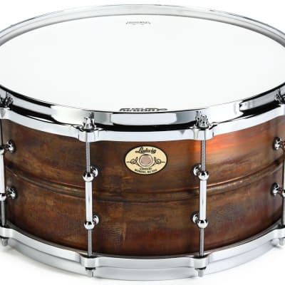 Ludwig Raw Copper Concert Snare Drum - 6.5-inch x 14-inch  Raw Copper