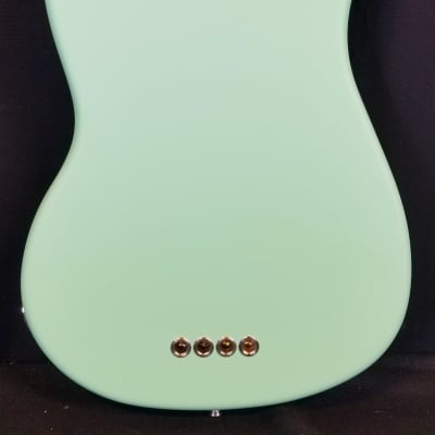 Fender American Performer Mustang Electric Bass Guitar, Rosewood Fingerboard, Satin Surf Green, Bag image 9