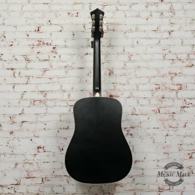 Recording King Dirty 30's Series 7 RDS-7 Dreadnought Acoustic Guitar Black image 9