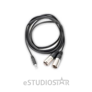 AxcessAbles TRS18-DXLR402M 3.5mm TRS to Dual XLR Stereo Breakout Cable - 6.5'