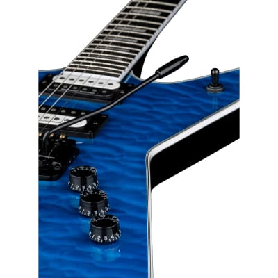 Dean Guitars ML Select 24 Kahler Quilt Top Electric Guitar - Trans Blue image 5
