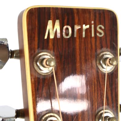 Morris MD507 Solid Top Mahogany Cherry Sunburst Acoustic Guitar image 10