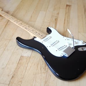 2001 Fender Stratocaster Custom Shop Relic 1956 Reissue Blackie w/ COA & ohsc image 13