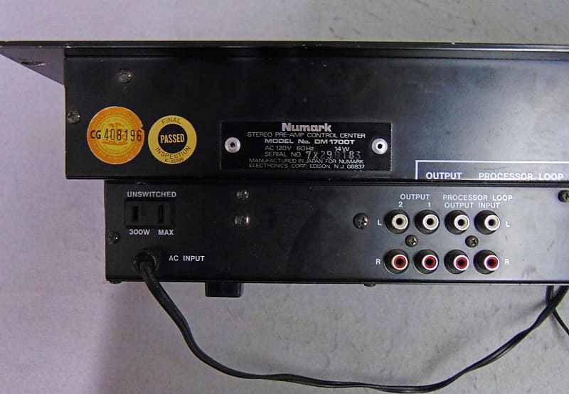 Numark DM1700T Stereo Preamp Control Center Working Tested