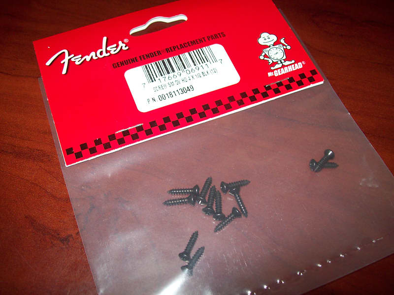 Genuine Fender Battery Cover Mounting Screws, BLACK - 001-8113-049 image 1
