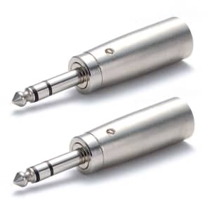 Seismic Audio SAPT2 - 2 PACK XLR Male to 1/4" TRS Male Cable Adapter (2-Pack)