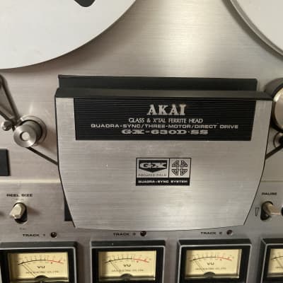SERVICED AKAI GX-630D-SS QUAD 4 Channel 10.5  inch reel to reel tape deck Recorder See Video image 2