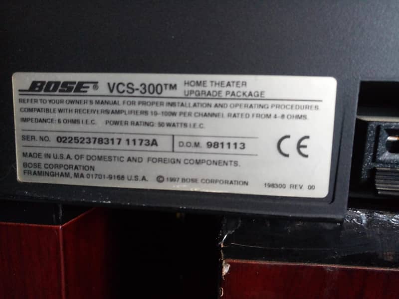 Bose shops vcs 300