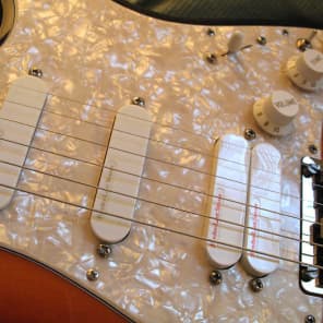 1991 Fender American Deluxe Stratocaster Plus (customized to Ultra) Sunburst (Pleked) image 5
