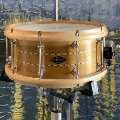 Craviotto  6.5x14" Solid Poplar Snare Drum - Double Inlay Signed shell 2012 image 3