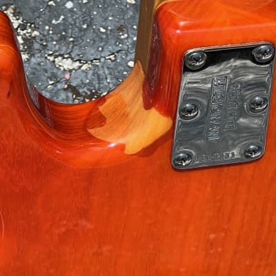 Ernie Ball Music Man Stingray 5-String Bass 2000 - pretty see-thru Amber w/a Matching Headstock simply beat sweet !! image 13