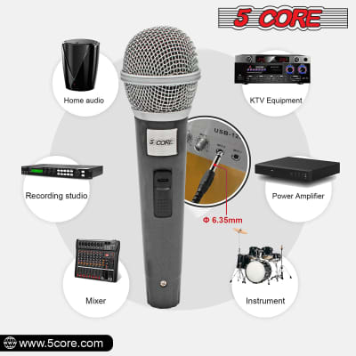 5 Core Professional Dynamic Microphone Cardioid Unidirectional