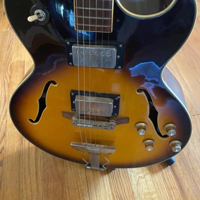 Morris MA-B jazz box / Gibson ES-175 clone, made in Japan around 1970 +/- violin burst image 4