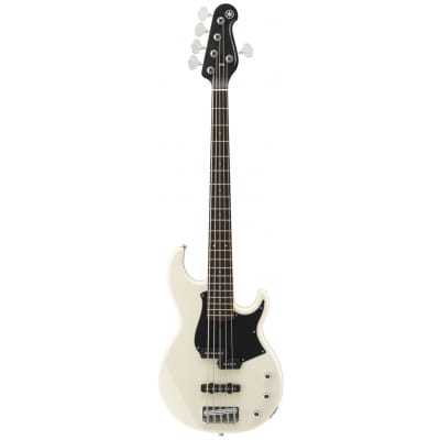 Yamaha BB425X 5-String Electric Bass Guitar, Vintage White, NEW 