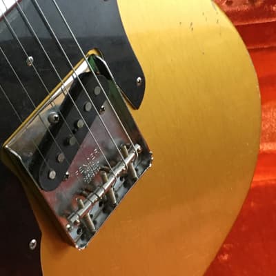 LEFTY! Vintage 1976 Fender Telecaster Custom Roasted Ash Firemist Gold Nitro Relic USA 7.2 lb! image 8