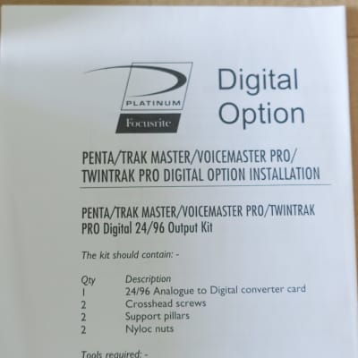 Focusrite Platinum ADC R2 - digital output card for PLATINUM series image 3