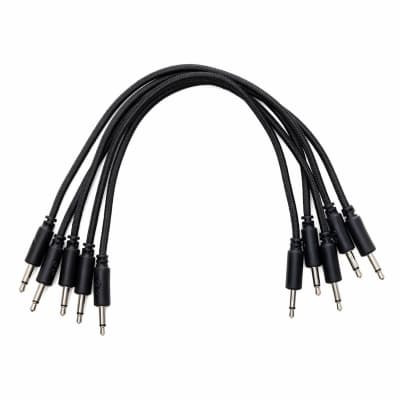 Erica Synths Braided & Soft Eurorack Patch Cables 20 cm (5 pcs) (Black)  [Three Wave Music] image 2