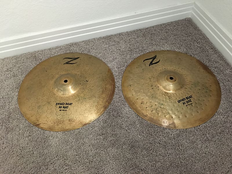 Zildjian 14" Z Series Dyno Beat Hi-Hat Cymbals (Pair) 1986 -1993 image 1