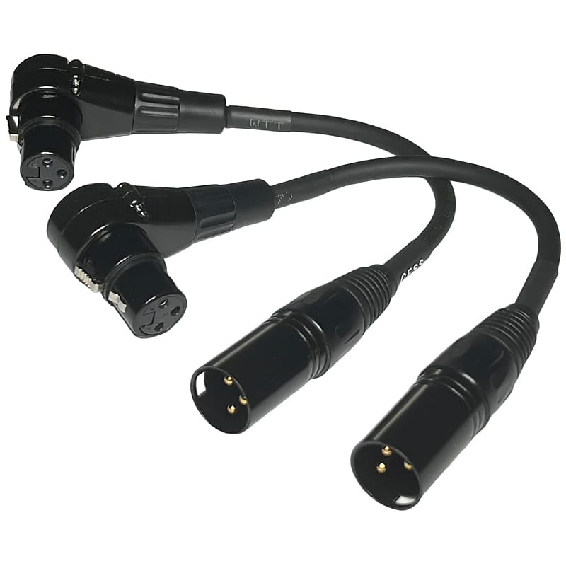 Right Angle Female Xlr To Straight Male Xlr Plug Cable Pin Reverb