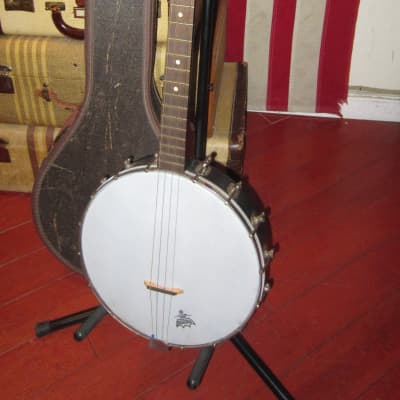 1964 Kay Tenor Four String Banjo White image 1