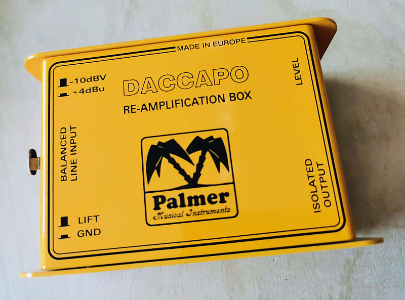 Palmer Daccapo Reamping Box 2020 Yellow, like new ! | Reverb