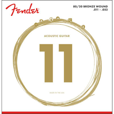 Fender 70CL 80/20 Bronze Acoustic Strings, Ball End, 11-52 for sale