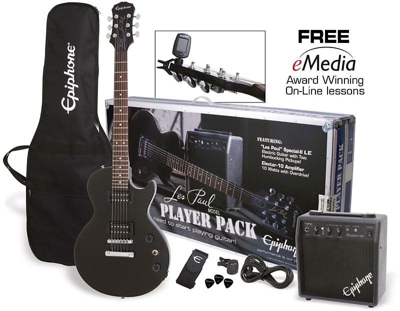 Epiphone Les Paul Special II Player Pack, Ebony image 1
