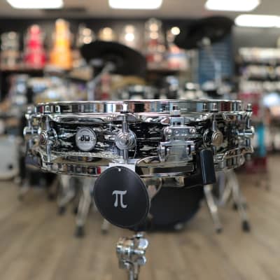 DW Collector's 3.14 x 14" SSC Maple Pi Snare Drum (Black Oyster Glass w/ Chrome Hardware) image 5