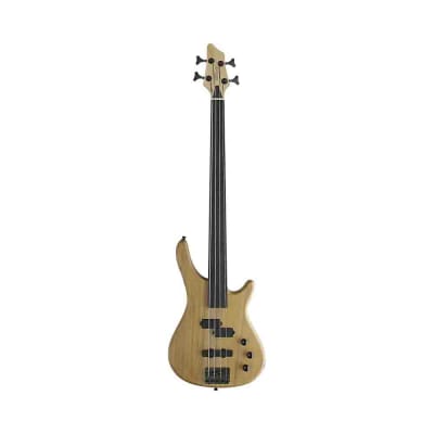 Stagg BC300FL-NS Fusion Solid Alder Body Fretless 4-String Electric Bass Guitar image 2
