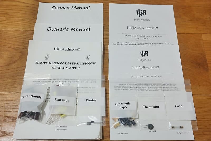 Fisher 400-CX-2 restoration kit filter capacitor repair rebuild fix  			