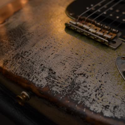 Fender Stratocaster HSS Heavy Relic Custom Silver Sparkle O Black image 5