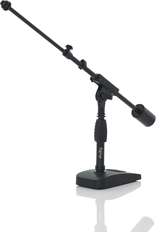 Gator Cases GFW-MIC-0822 Frameworks Telescoping Boom Mic Stand for Desktop Recording, Podcasting, Bass Drum, And Guitar Amps image 1