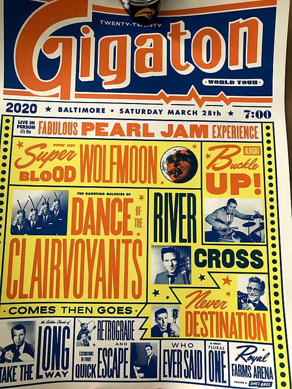 Pearl Jam Baltimore AP poster 2020 | Reverb