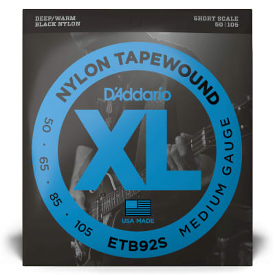 D'Addario ETB92S Nylon Tapewound Medium Short Scale Bass Strings (50-105) image 5