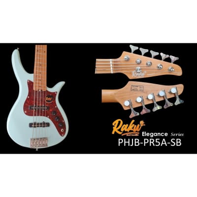 Raku Phantom Body Jazz Bass – Elegance Series – PHJB-PR5A-SB (Power Boost) image 3