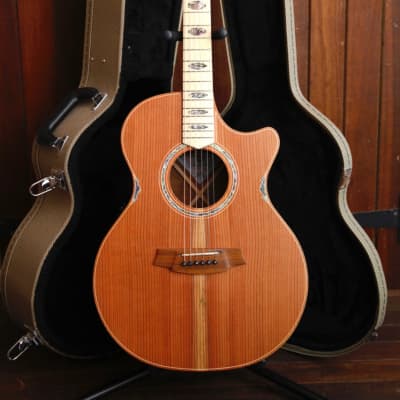 Cole Clark AN3EC-RDBLSB Redwood Blackwood Acoustic-Electric Guitar Pre-Owned image 2