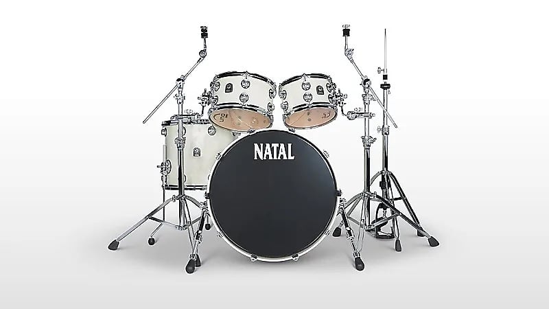 Natal Maple Original Drum Kit White Metallic KMA-UF22-WM1-U image 1