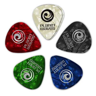 Planet Waves Assorted Pearl Celluloid Guitar Picks, 10 pack, Light, 1CAP2-10 image 2
